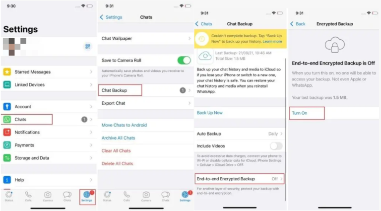 About End-to-End Encrypted Backup of WhatsApp